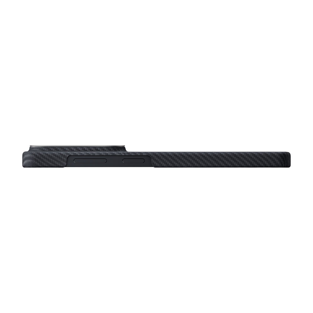 Galaxy S26 Plus Kılıf M-safe Şarj Özellikli 600D Aramid Fiber Pitaka Edge Serisi Black-Grey Twill Kapak