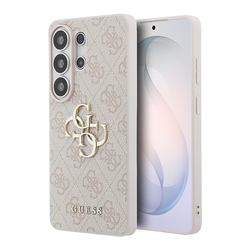 Galaxy S26 Ultra Kılıf Guess Orjinal Lisanslı PU Deri Büyük Metal Logo Dizaynlı Kapak