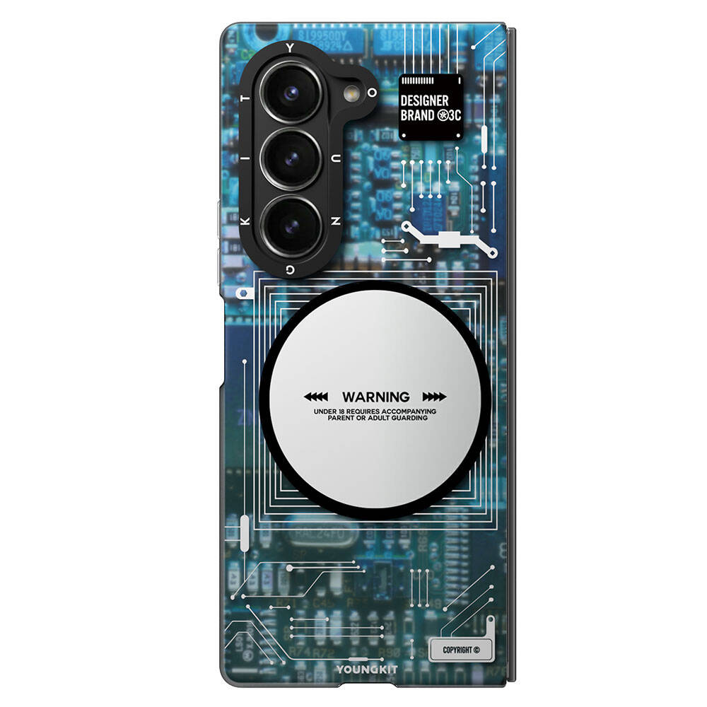 Galaxy Z Fold 6 Kılıf M-safe Şarj Özellikli Youngkit Technology Serisi Kapak