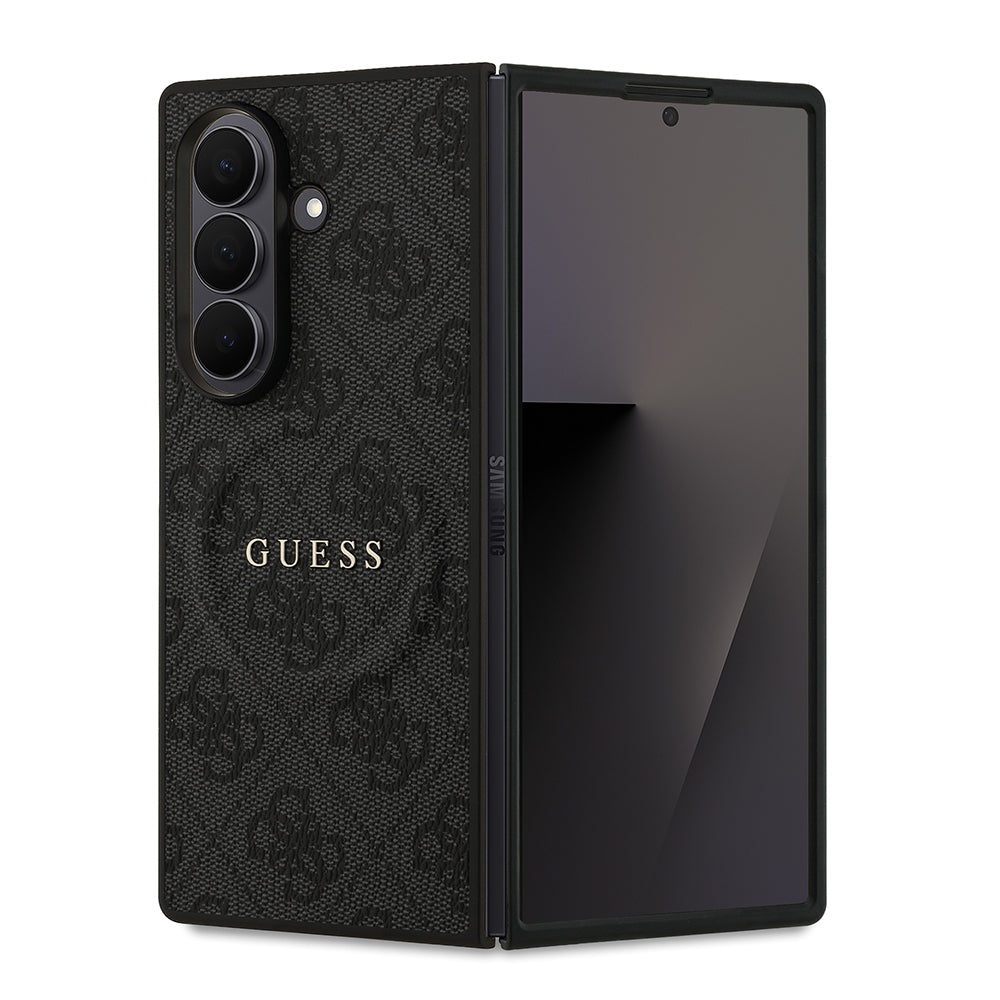 Galaxy Z Fold 7 Kılıf Guess Orjinal Lisanslı M-safe Şarj Özellikli 4G Desen Yazı Logolu Kapak