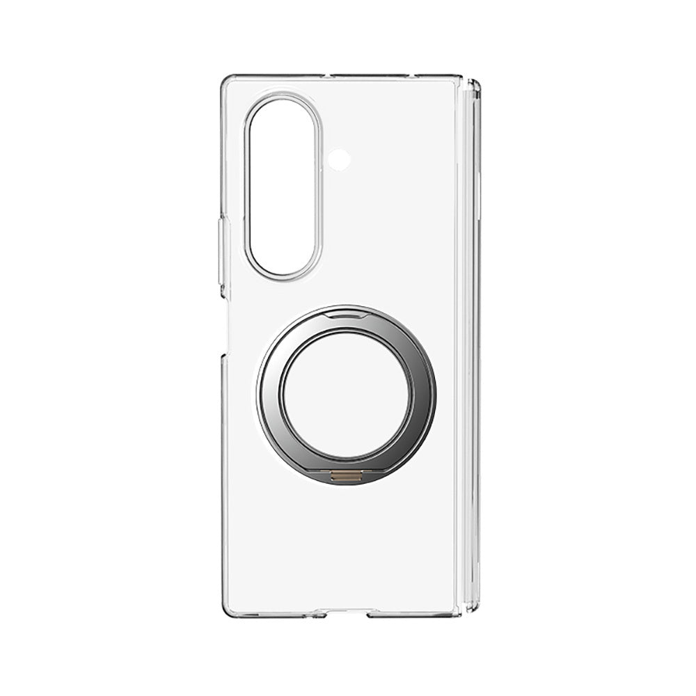 Galaxy Z Fold 7 Kılıf M-safe Şarj Özellikli Transparan Sert PC Wlons Pita Standlı Kapak