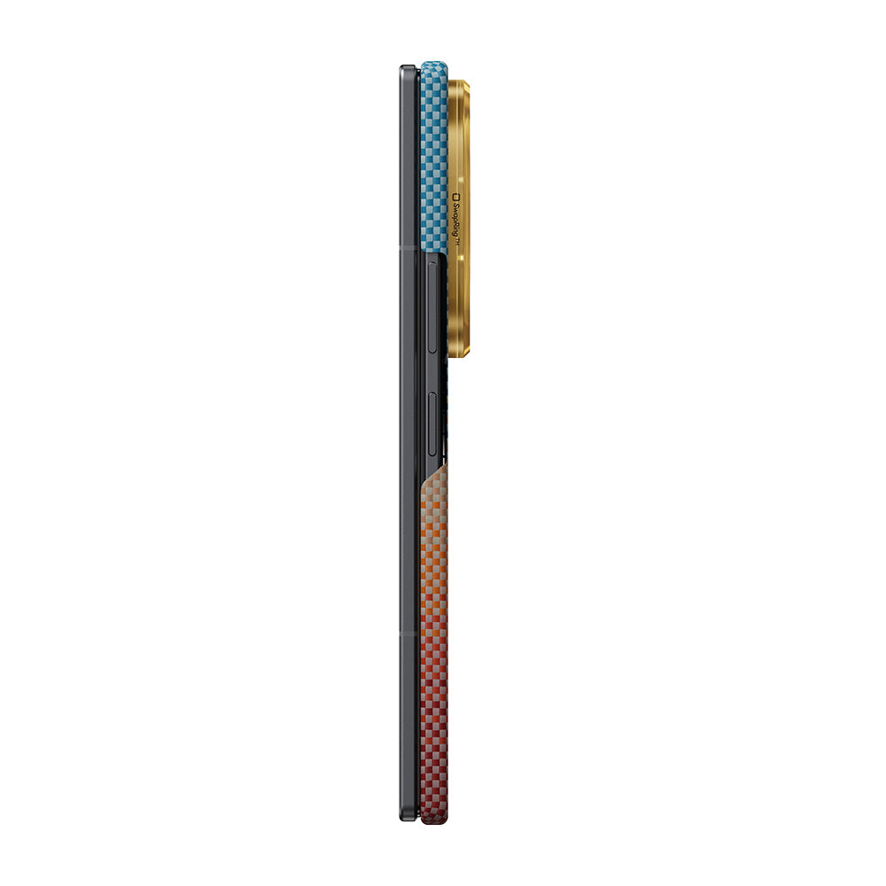 Galaxy Z Fold 8 Ultra Kılıf M-safe Şarj Özellikli Aramid Karbon Fiber Pitaka Sunset 2.0 California Dream Serisi Kapak