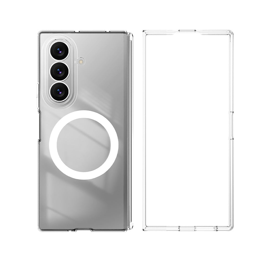 Galaxy Z Fold 8 Ultra Kılıf M-safe Şarj Özellikli Transparan Sert PC Wlons Pita Kapak