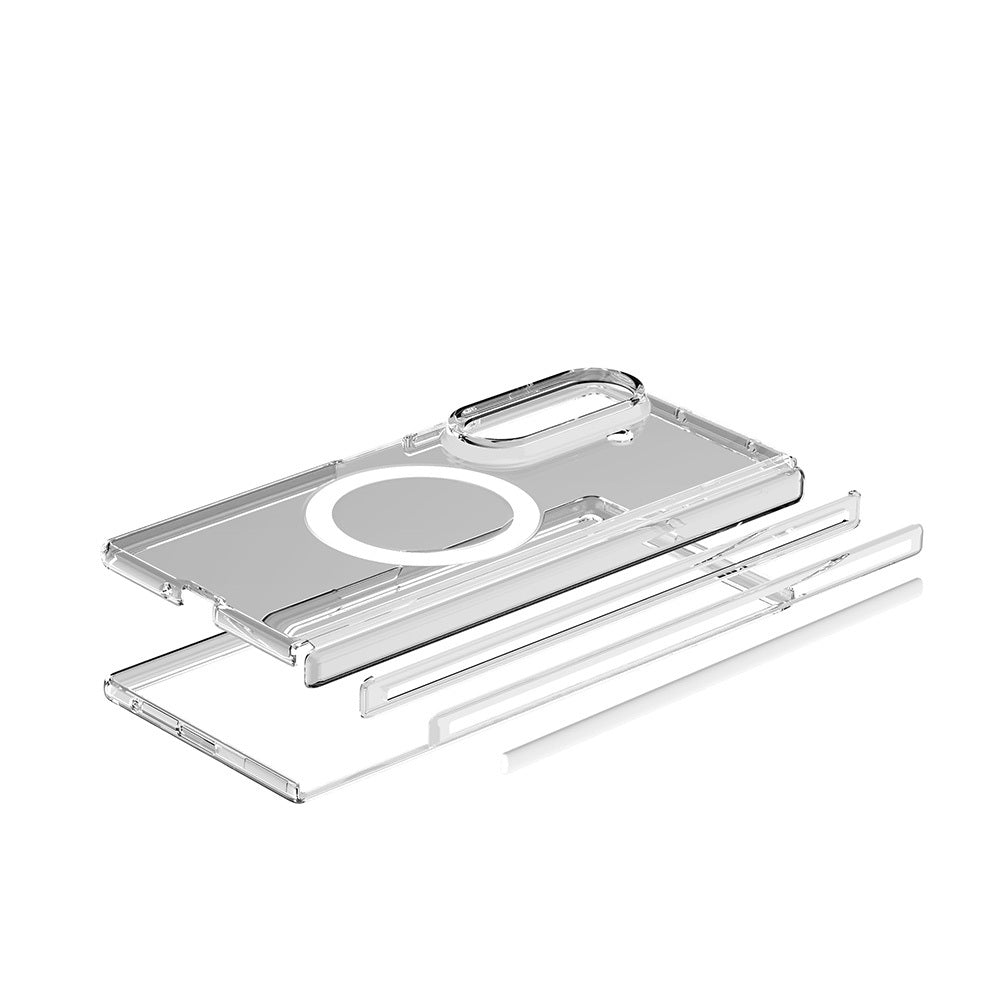 Galaxy Z Fold 8 Ultra Kılıf M-safe Şarj Özellikli Transparan Sert PC Wlons Pita Kapak