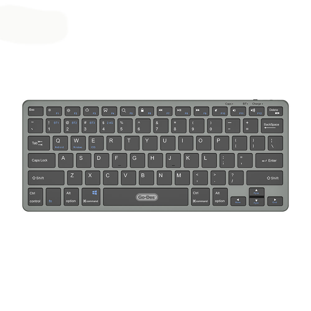 Go Des GD-KB325 Sessiz Tuş Tasarımlı Bluetooth Bağlantılı Kablosuz Klavye