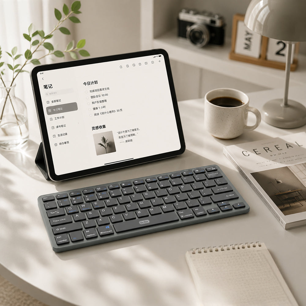 Go Des GD-KB325 Sessiz Tuş Tasarımlı Bluetooth Bağlantılı Kablosuz Klavye