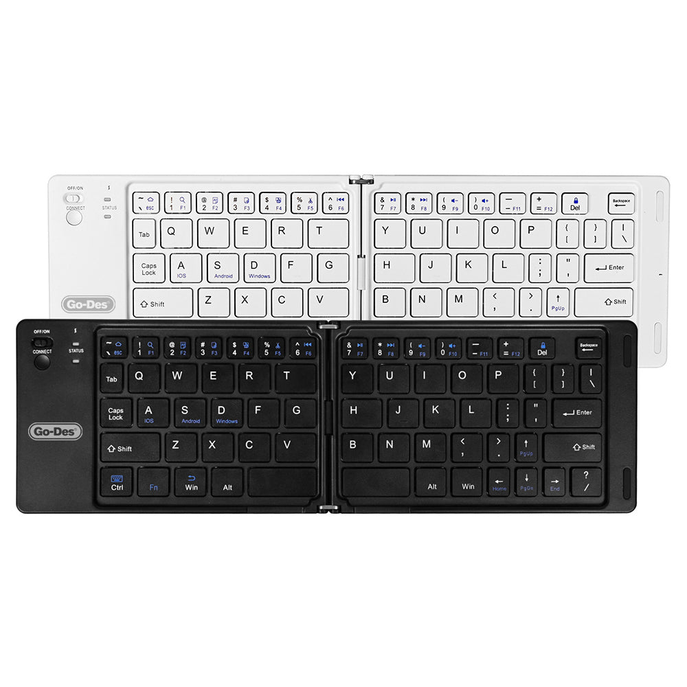 Go Des GD-KB326 Sessiz Tuş Tasarımlı Katlanabilir Bluetooth Bağlantılı Kablosuz Klavye