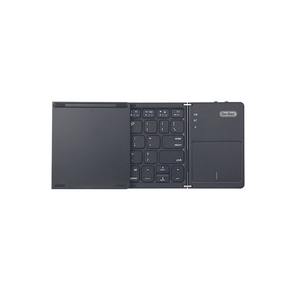 Go Des GD-KB328 Sessiz Tuş Tasarımlı Touch Pad Özellikli Katlanabilir Bluetooth Bağlantılı Kablosuz Klavye