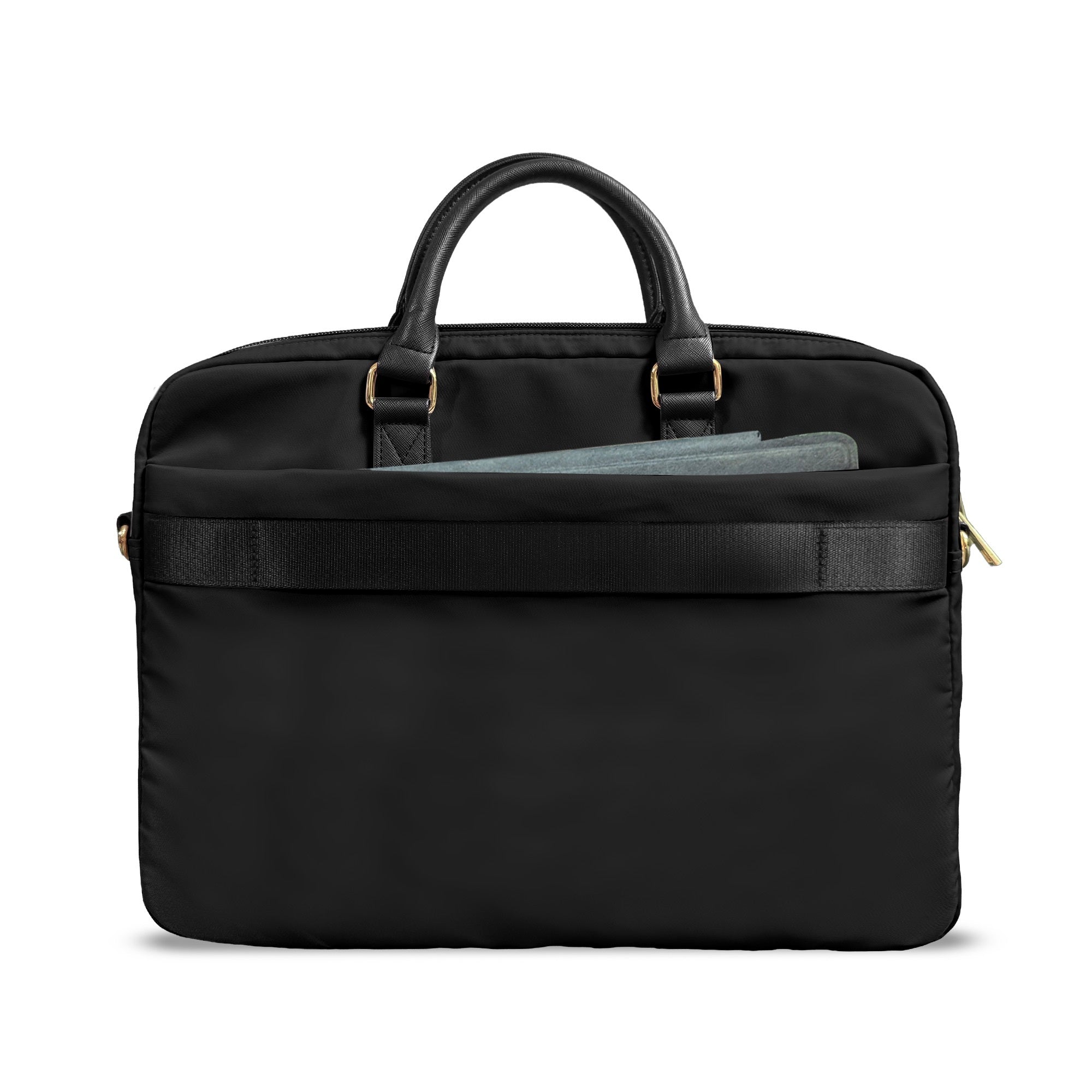 Guess Orjinal Lisanslı Naylon Kumaş Metal Üçgen Logolu Omuz Askılı 15-16 inç Laptop Çantası