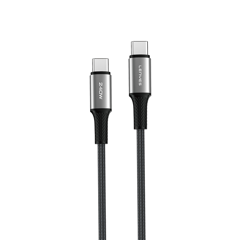 Lenyes LC563 Type-C to Type-C PD Örgü Tasarımlı Hızlı Şarj Özellikli Data ve Şarj Kablosu 240W 1M