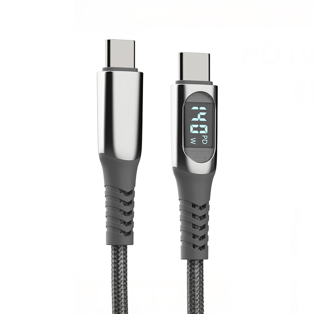Micflip A08 Type-C to Type-C Dijital LED Göstergeli Data ve Şarj Kablosu 140W 1M