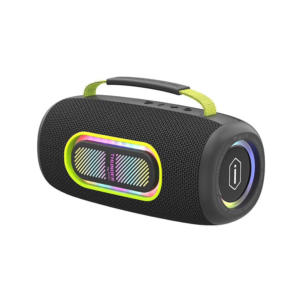 Wiwu H7 RGB Işıklı Askılı TWS Bluetooth Speaker Hoparlör v5.3 40W Siyah