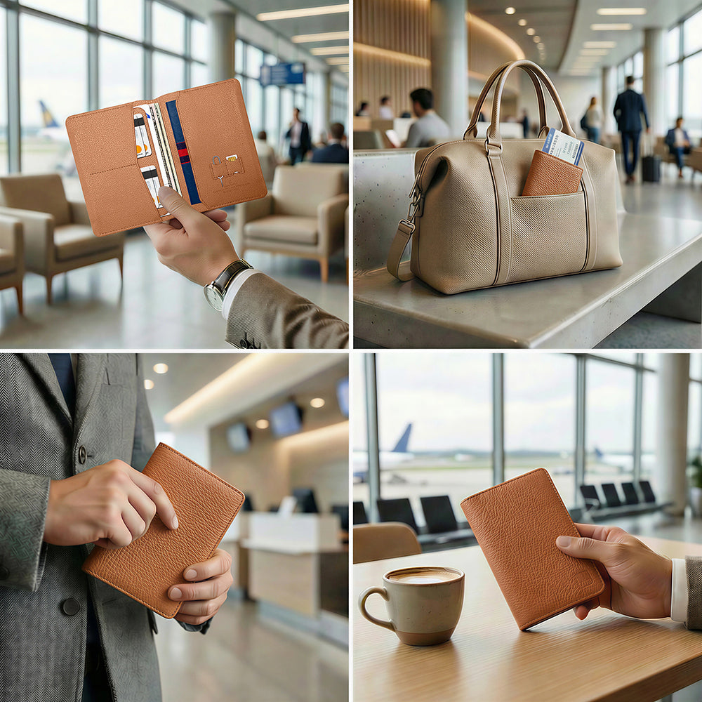 Wiwu Master Passport Wallet Pasaport RFID Özellikli Kart ve Sim Bölmeli PU Deri Cüzdan