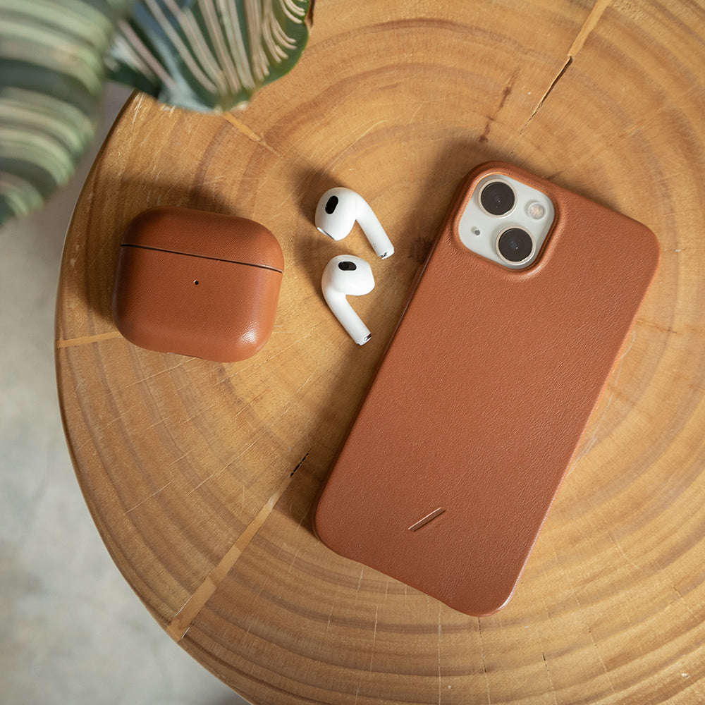 Apple AirPods 3.Nesil Kılıf M-Safe Şarj Özellikli Native Union Hakiki Nappa Derisi Klasik Kapak