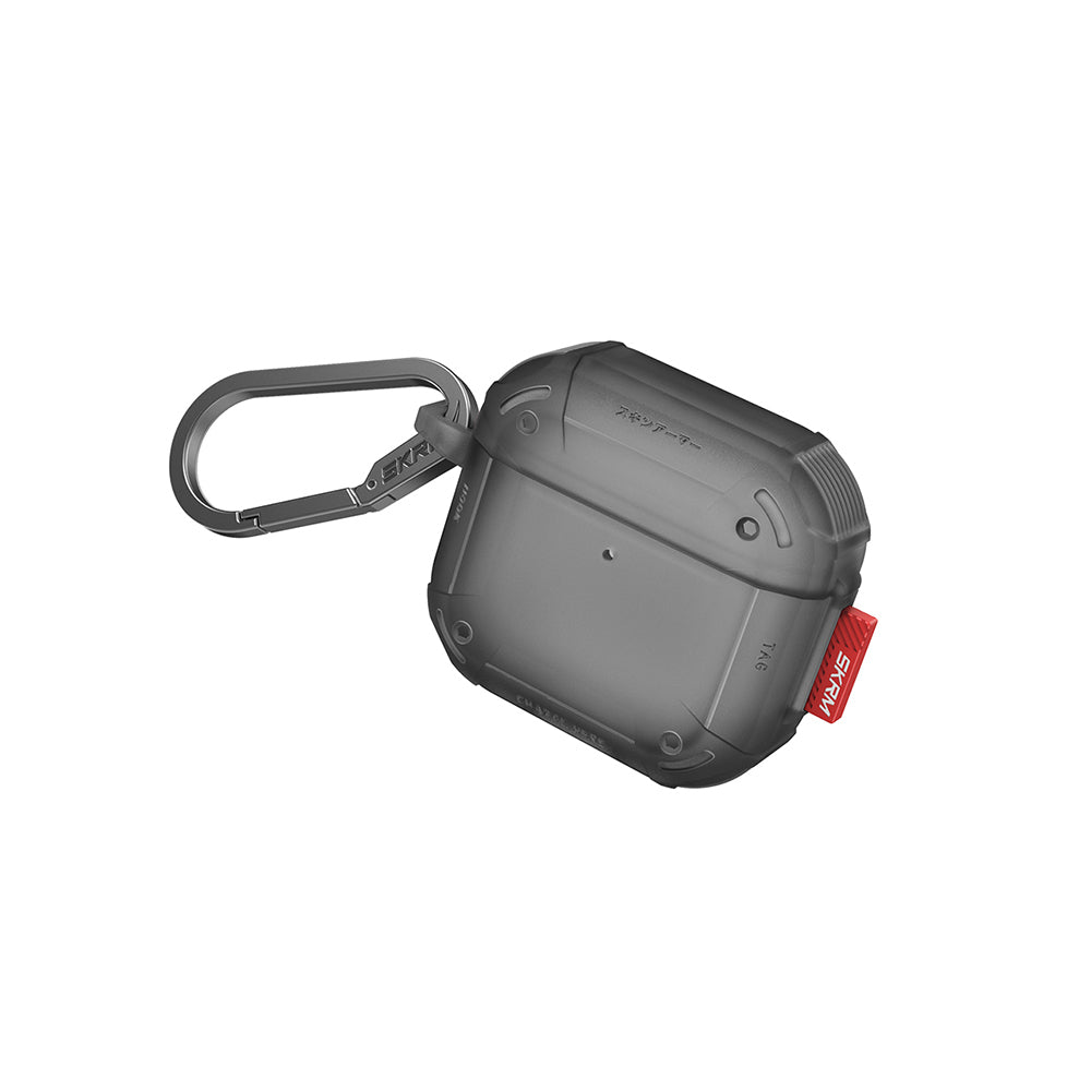 Apple Airpods 4 Kılıf Airbagli Yivli Köşe Tasarımlı 360 Derece Tam Koruma Skinarma Mecha CE Kılıf