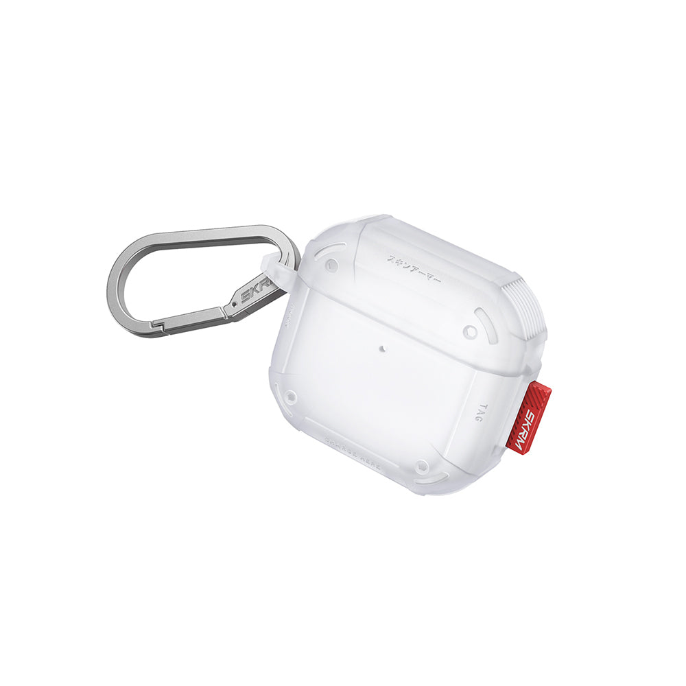 Apple Airpods 4 Kılıf Airbagli Yivli Köşe Tasarımlı 360 Derece Tam Koruma Skinarma Mecha CE Kılıf