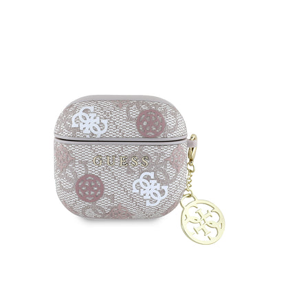 Apple Airpods 4 Kılıf Guess Orjinal Lisanslı 4G Desenli Yazı Logolu Peony Kapak