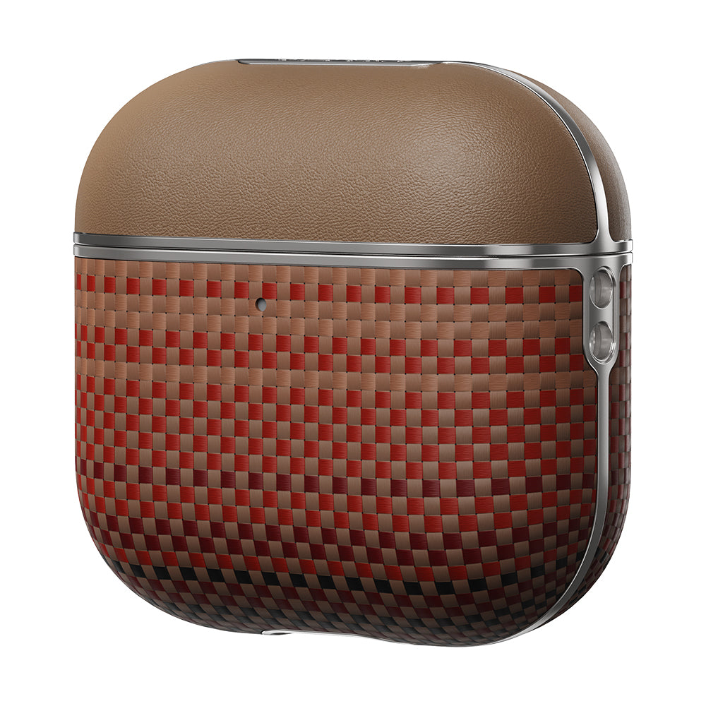 Apple Airpods Pro 2 Kılıf Aramid Fiber Pitaka Tactile Woven Sunset-Moonrise Serisi Kapak