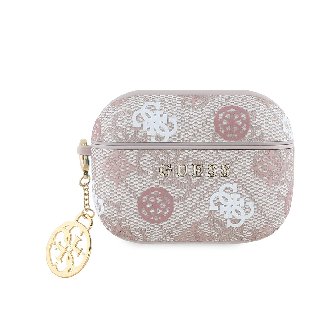 Apple Airpods Pro 2 Kılıf Guess Orjinal Lisanslı 4G Desenli Yazı Logolu Peony Kapak