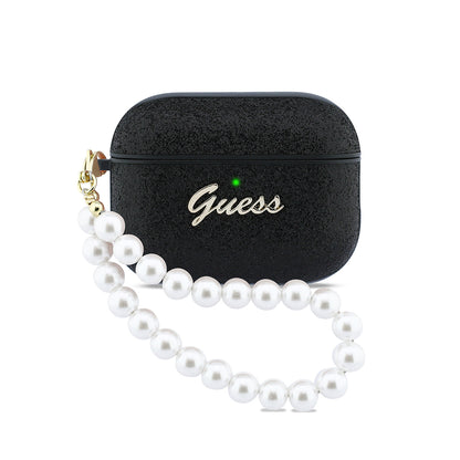 Apple Airpods Pro 3 Kılıf Guess Glitter İnci Bilek Askılı Kapak