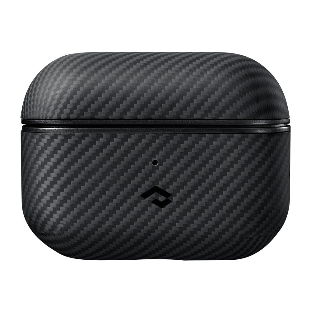 Apple Airpods Pro Kılıf 600D Aramid Fiber Pitaka Classic Serisi Black-Grey Twill Kılıf