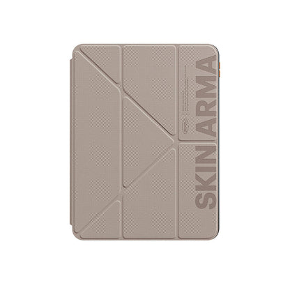 Apple iPad Air 11 2025 M3 Kılıf SkinArma Kabartma Baskı Tasarımlı 360 Tam Koruma Arkası Şeffaf Standlı Gamma Kılıf