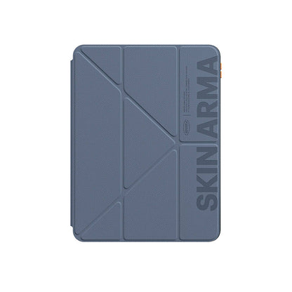 Apple iPad Air 11 2025 M3 Kılıf SkinArma Kabartma Baskı Tasarımlı 360 Tam Koruma Arkası Şeffaf Standlı Gamma Kılıf