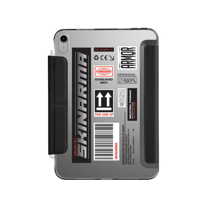 Apple iPad Pro 11 2025 M5 Kılıf SkinArma Sticker Tasarımlı Kalemlikli Arkası Şeffaf Standlı Magnetik Taito Kılıf