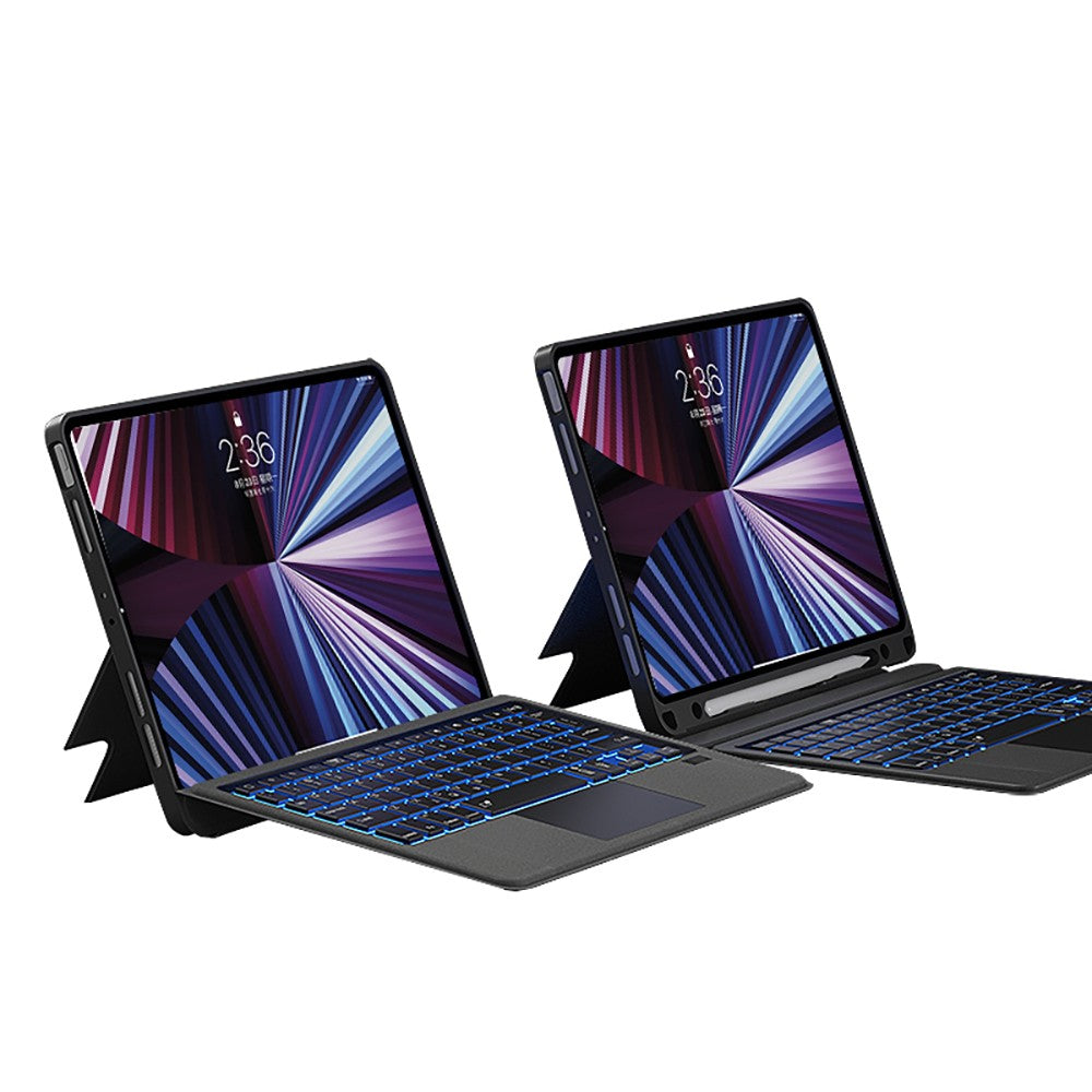 Apple iPad Pro 12.9 2022 M2 Wiwu MagTouch Serisi Gizli Kalem Bölmeli Klavyeli Kılıf