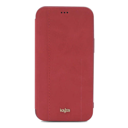 Apple iPhone 12 Kılıf Kajsa Dale Serisi Parallel PU Folio Kapaklı Kılıf