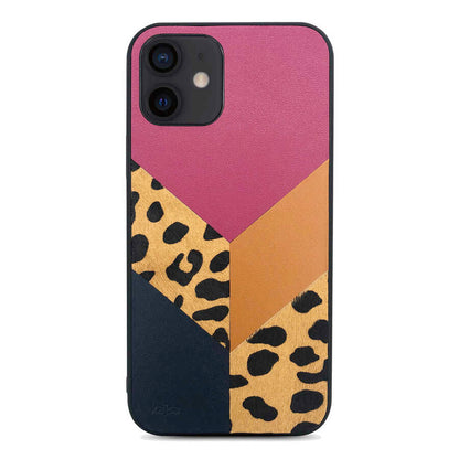 Apple iPhone 12 Kılıf Kajsa Glamorous Serisi Leopard Combo Kapak