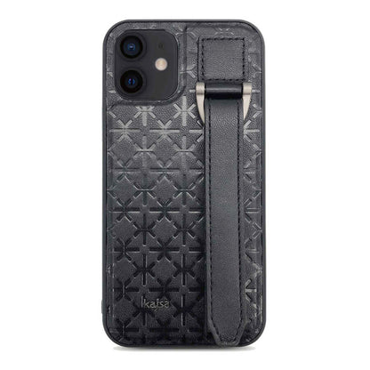 Apple iPhone 12 Kılıf Kajsa Neo Clasic Serisi Mono K Strap Kapak
