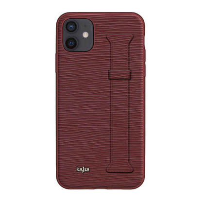 Apple iPhone 12 Kılıf Kajsa Wave Pattern Handstrap Kapak