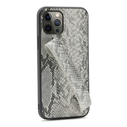 Apple iPhone 12 Pro Max Kılıf Kajsa Glamorous Serisi Snake Handstrap Kapak
