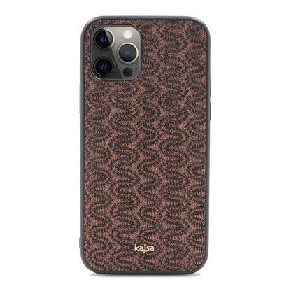 Apple iPhone 12 Pro Max Kılıf Kajsa Glamorous Serisi Waterfall Pattern Kapak