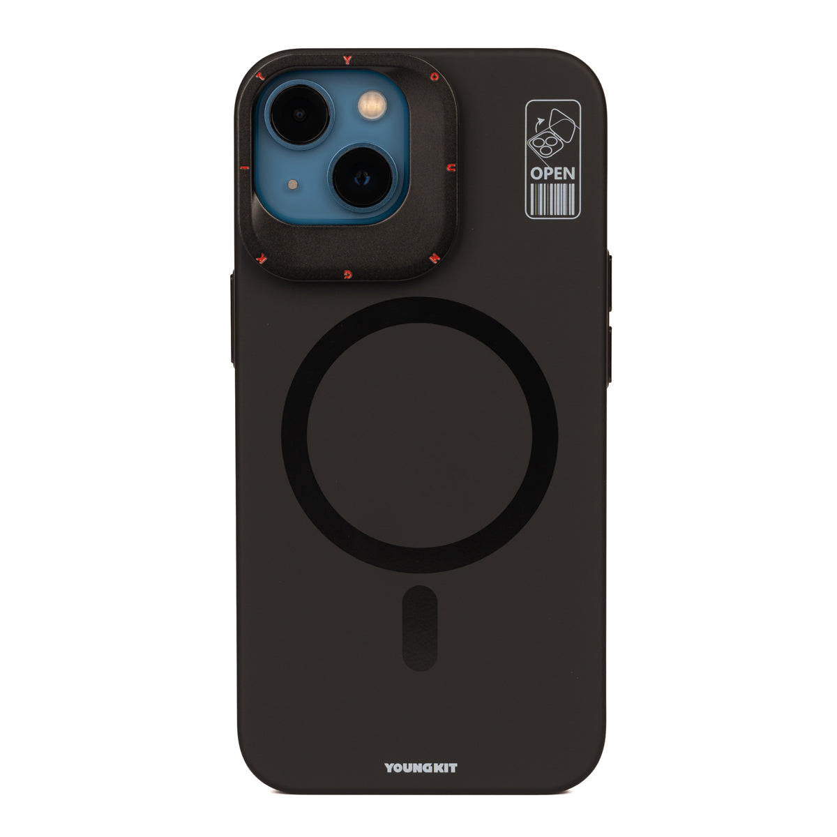 Apple iPhone 13 Kılıf M-safe Şarj Özellikli Standlı YoungKit Hermit Bracket Serisi Kapak