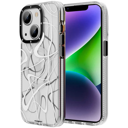 Apple iPhone 13 Kılıf M-safe Şarj Özellikli Youngkit Water-Ink Serisi Kapak