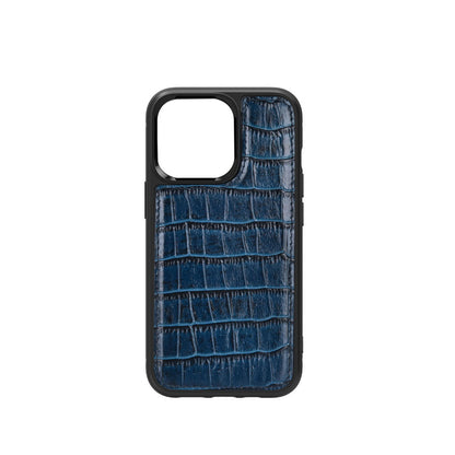 Apple iPhone 13 Kılıf Wiwu Croco Pattern Calfskin Orjinal Deri Kapak