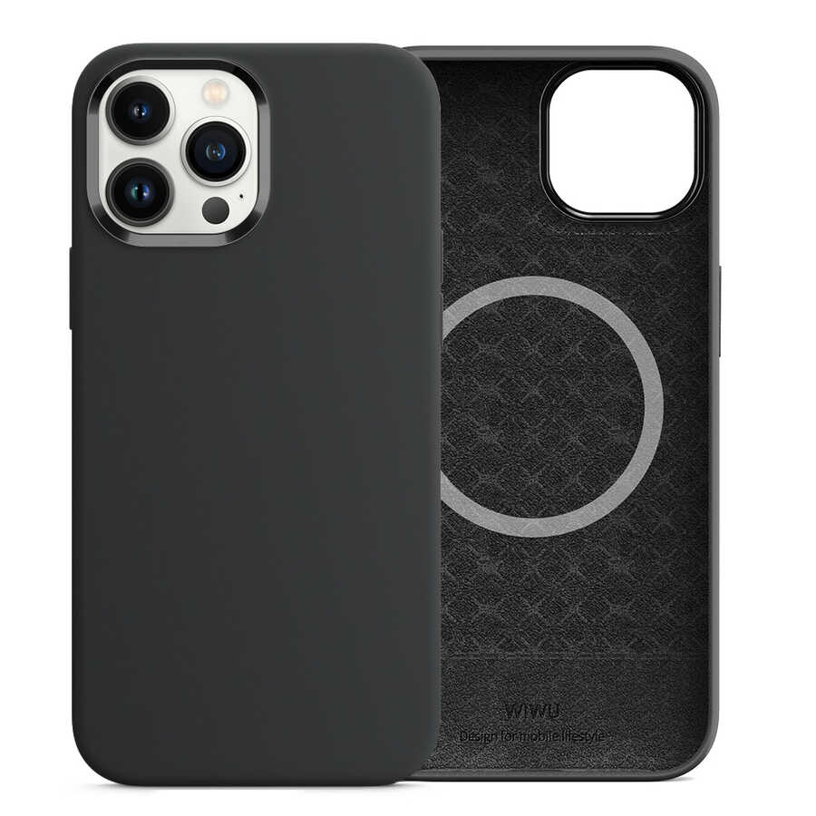 Apple iPhone 13 Pro Kılıf Wiwu M-safe Magnetic Silikon Kapak