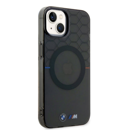 Apple iPhone 14 Kılıf BMW M-safe Şarj Özellikli Transparan M Dizayn Kapak