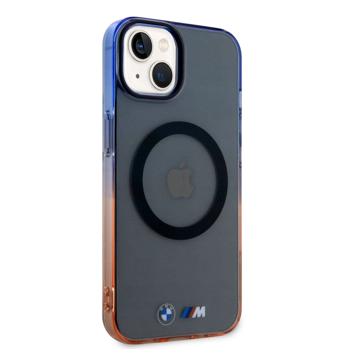 Apple iPhone 14 Kılıf BMW M-safe Şarj Özellikli Transparan Renk Geçişli Dizayn Kapak