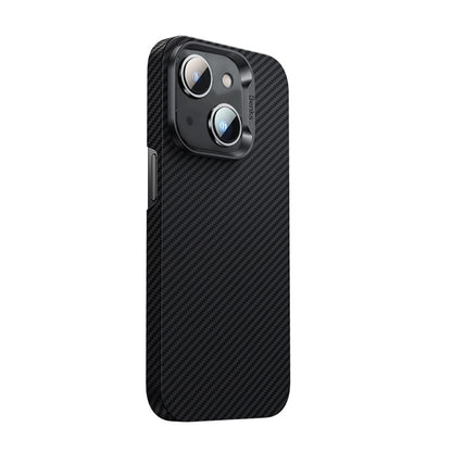 Apple iPhone 14 Kılıf M-safe Özellikli Karbon Fiber Benks 600D Essential Kevlar Kapak