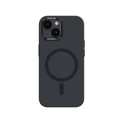 Apple iPhone 14 Kılıf M-safe Şarj Özellikli Metal Kamera Çerçeveli Recci Glaze Serisi Kapak