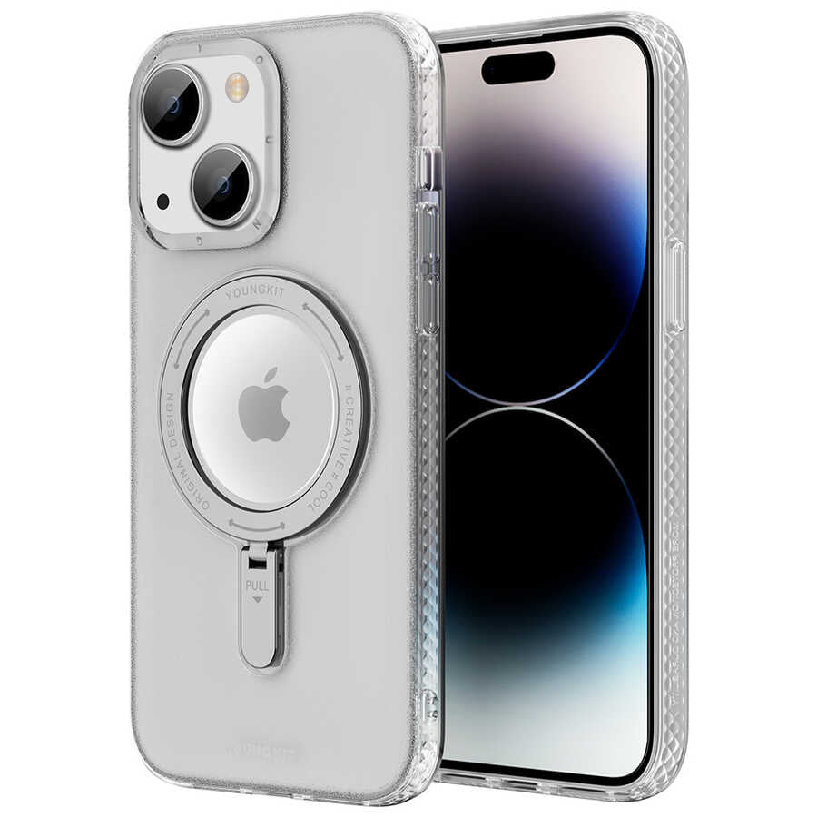 Apple iPhone 14 Kılıf M-safe Şarj Özellikli Youngkit Rock Serisi Kapak