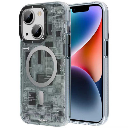Apple iPhone 14 Kılıf M-safe Şarj Özellikli YoungKit Technology Serisi Kapak