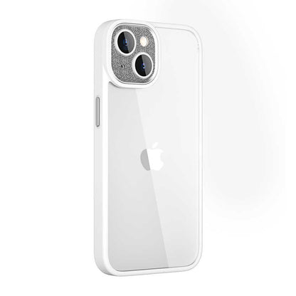 Apple iPhone 14 Kılıf Wiwu GCC-105 Lens Korumalı Renkli Kenar Arkası Şeffaf Multicolor Kapak