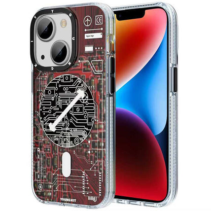 Apple iPhone 14 Plus Kılıf M-safe Şarj Özellikli YoungKit Technology Serisi Kapak