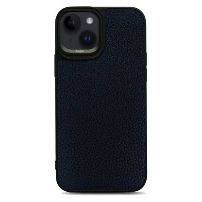 Apple iPhone 14 Plus Kılıf Soft Deri Metal Kamera Çerçeveli Kajsa Litchi Kapak
