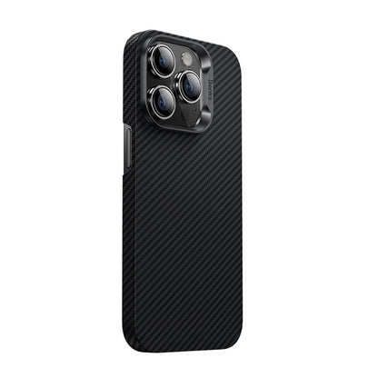 Apple iPhone 14 Pro Kılıf M-safe Özellikli Karbon Fiber Benks 600D Essential Kevlar Kapak