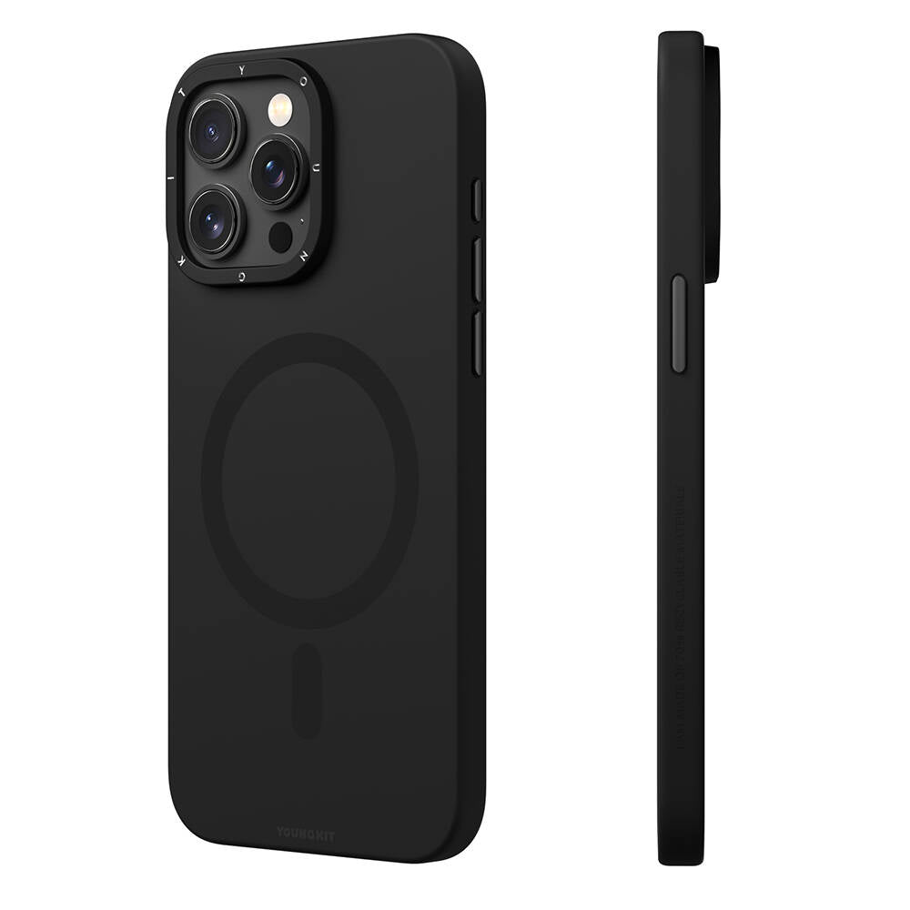 Apple iPhone 14 Pro Kılıf M-safe Şarj Özellikli Çizilmeye ve Aşınmaya Dayanıklı Youngkit Velvet Serisi Kapak